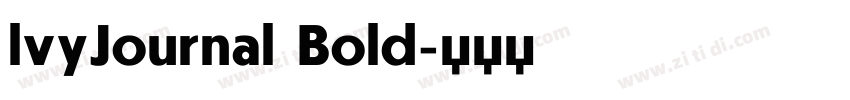 lvyJournal Bold字体转换